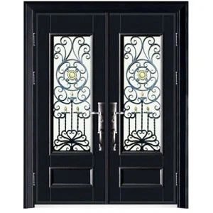 วิลล่า Wrought Iron ประตูกระจกสองชั้น
